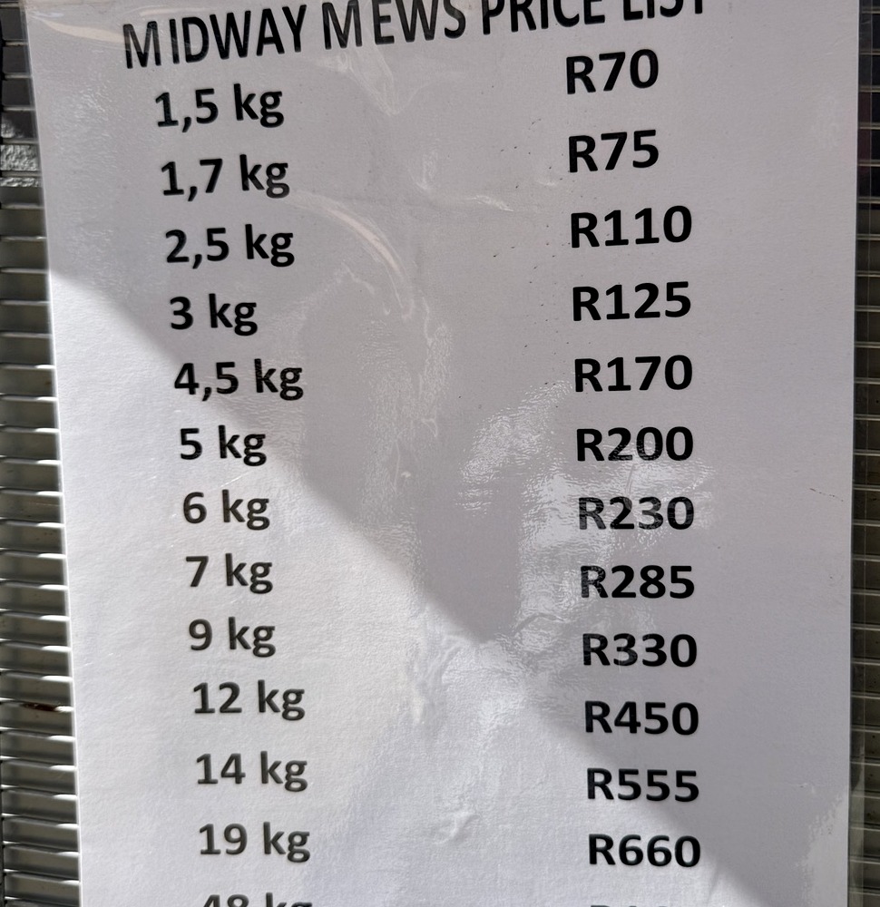 Gas @ Midway Mews LPG refill price board